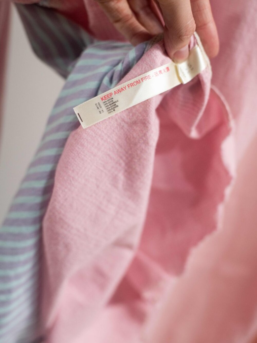 Free People Rags to Riches Pink Blue Striped Oversized Button Down - Picture 8 of 8